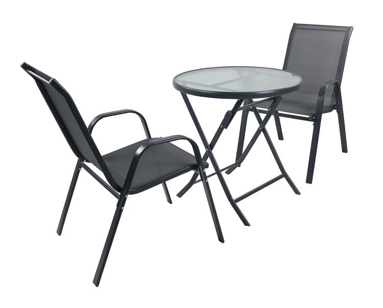 Produktbild: 3tlg Balkonset Gartenm&ouml;bel Stapelst&uuml;hle Set Sonlas