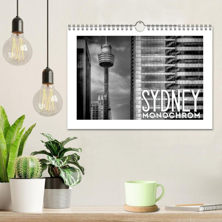 Produktbild: SYDNEY Monochrom (Wandkalender 2026 DIN A4 quer), CALVENDO Monatskalender