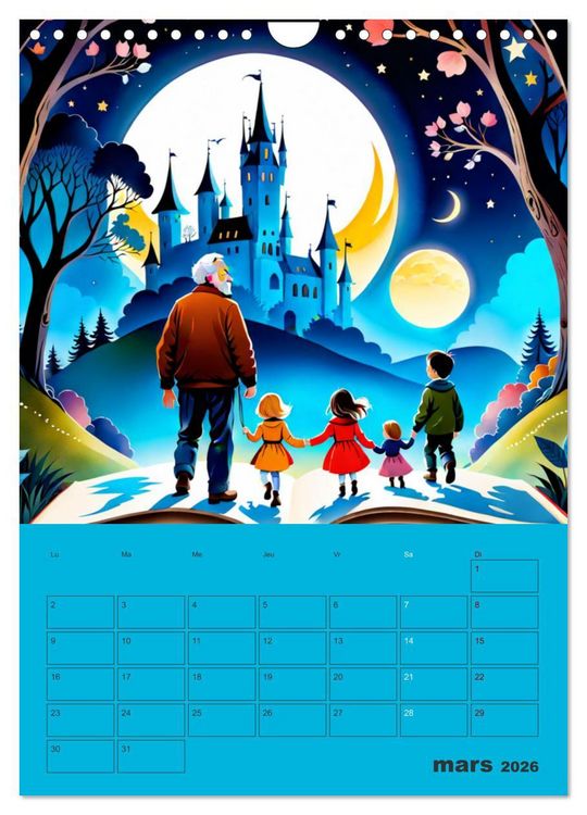 Produktbild: Les fables illustr&eacute;es (Calendrier mural 2026 DIN A4 horizontal), CALVENDO calendrier mensuel