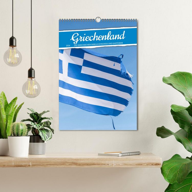Produktbild: Griechenland - Die griechischen Inseln Mykonos und Santorini (Wandkalender 2026 DIN A3 hoch), CALVENDO Monatskalender