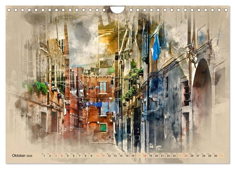 Produktbild: Venedig - ganz intim (Wandkalender 2026 DIN A4 quer), CALVENDO Monatskalender
