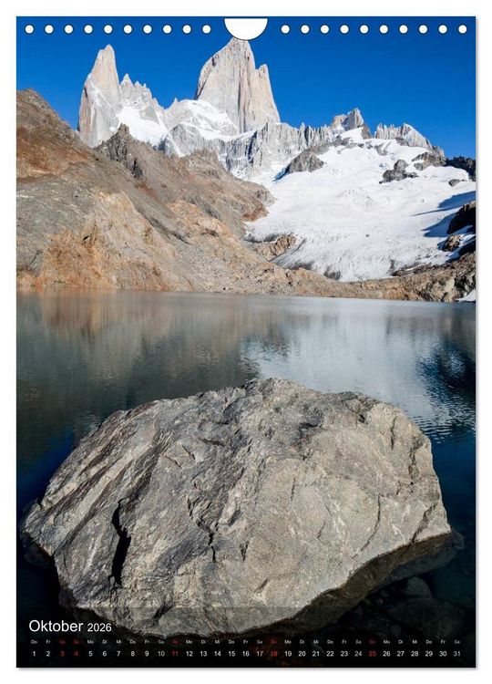 Produktbild: Majest&auml;tische Berge Cerro Fitzroy Patagonien (Wandkalender 2026 DIN A4 hoch), CALVENDO Monatskalender