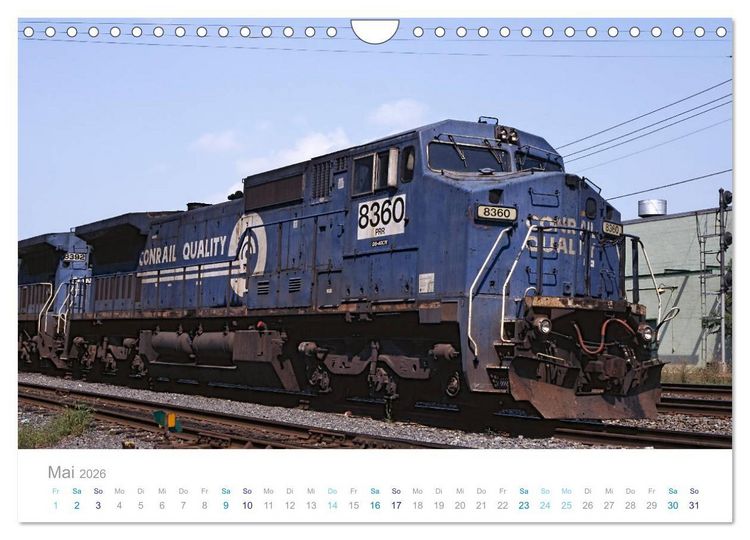 Produktbild: US Diesellokomotiven (Wandkalender 2026 DIN A4 quer), CALVENDO Monatskalender