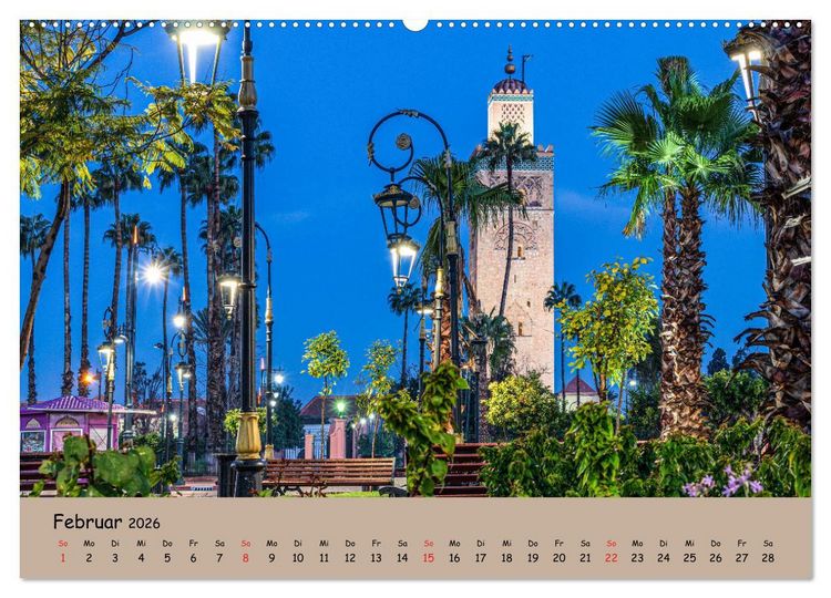 Produktbild: Marrakesch - Eine Stadt wie aus 1001 Nacht (Wandkalender 2026 DIN A2 quer), CALVENDO Monatskalender