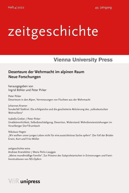 Produktbild: Deserteure der Wehrmacht im alpinen Raum