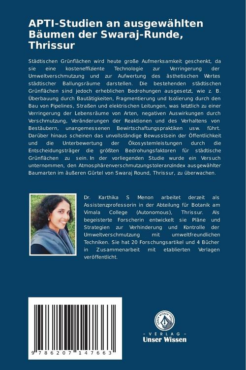 Produktbild: APTI-Studien an ausgew&auml;hlten B&auml;umen der Swaraj-Runde, Thrissur