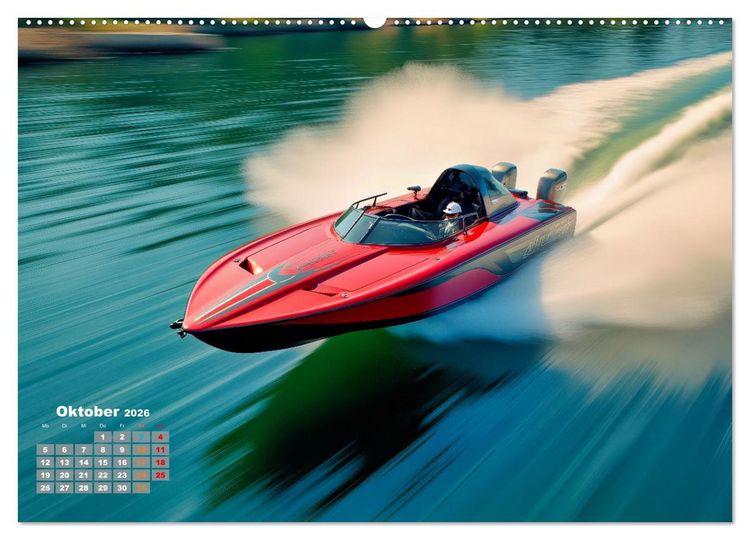 Produktbild: Speedboote (Wandkalender 2026 DIN A2 quer), CALVENDO Monatskalender