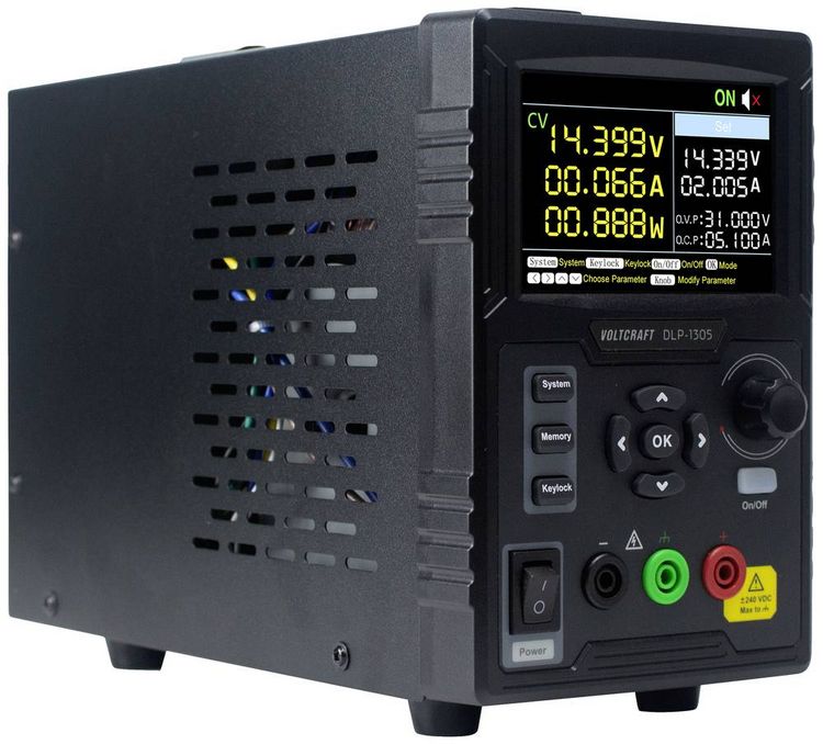 Produktbild: VOLTCRAFT DLP-1305 Labornetzger&auml;t, einstellbar 0 - 30 V 0 - 5 A 150 W Slave-Funktion Anzahl Ausg&auml;nge 1 x