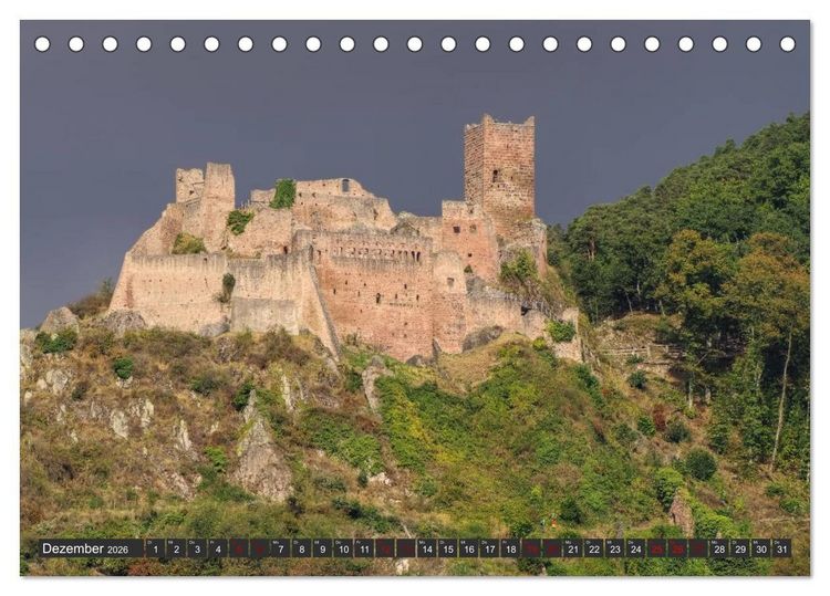 Produktbild: Elsass - Zwischen Rhein und Vogesen (Tischkalender 2026 DIN A5 quer), CALVENDO Monatskalender