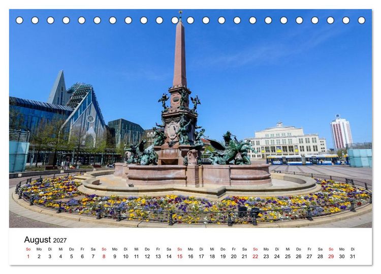 Produktbild: Leipzig &ndash; Stadtansichten zum Verlieben (Tischkalender 2027 DIN A5 quer), CALVENDO Monatskalender