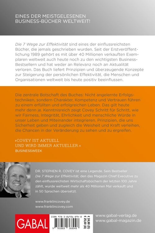 Produktbild: Die 7 Wege zur Effektivit&auml;t