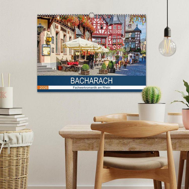 Produktbild: Bacharach - Fachwerkromantik am Rhein (Wandkalender 2026 DIN A3 quer), CALVENDO Monatskalender