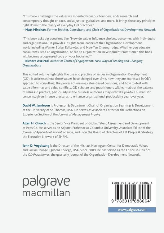 Produktbild: Enacting Values-Based Change