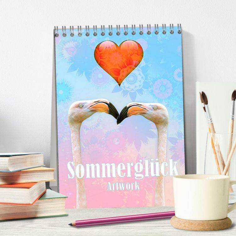 Produktbild: Sommergl&uuml;ck - Artwork (Tischkalender 2026 DIN A5 hoch), CALVENDO Monatskalender