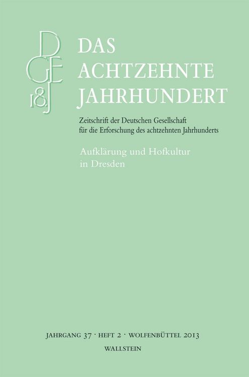 Produktbild: Aufkl&auml;rung und Hofkultur in Dresden