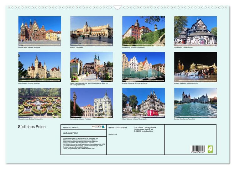 Produktbild: S&uuml;dliches Polen (Wandkalender 2026 DIN A2 quer), CALVENDO Monatskalender