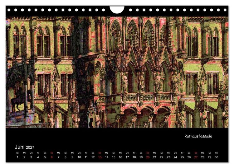 Produktbild: M&uuml;nchen digital (Wandkalender 2027 DIN A4 quer), CALVENDO Monatskalender