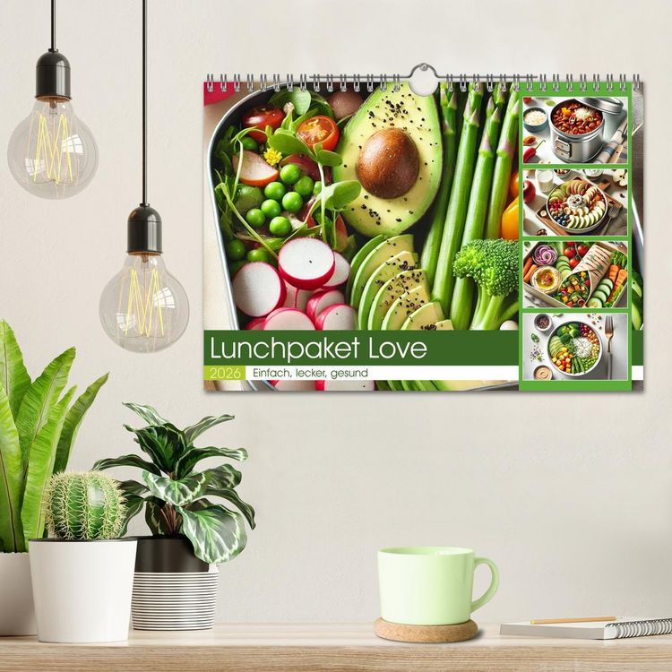 Produktbild: Lunchpaket Love - Einfach, lecker, gesund (Wandkalender 2026 DIN A4 quer), CALVENDO Monatskalender