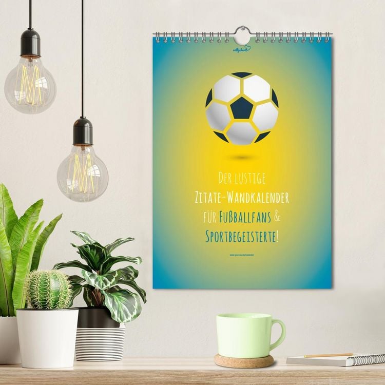 Produktbild: vollgeherzt: Der lustige Zitate-Wandkalender f&uuml;r Fu&szlig;ballfans und Sportbegeisterte! (Wandkalender 2026 DIN A4 hoch), CALVENDO Monatskalender
