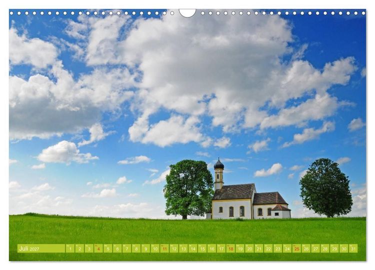 Produktbild: Romantische Kirchen und Kapellen (Wandkalender 2027 DIN A3 quer), CALVENDO Monatskalender