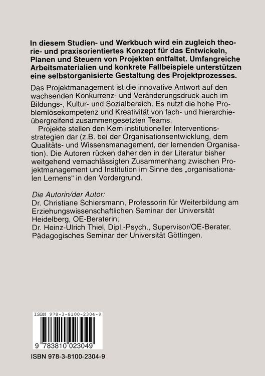 Produktbild: Projektmanagement als organisationales Lernen