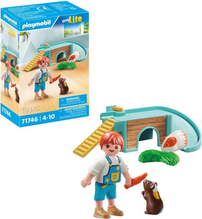 Produktbild: PLAYMOBIL 71746 Junge mit Meerschweinchen