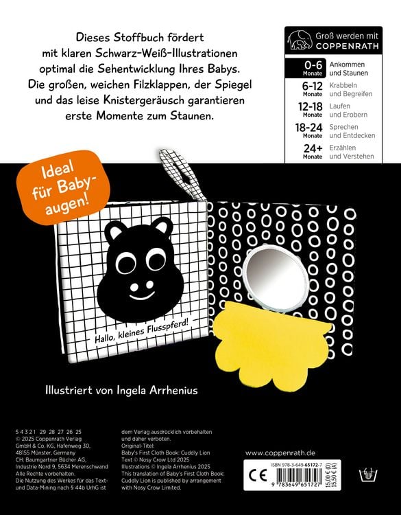 Produktbild: Babys kuschelweiches Kontrastbuch (Stoffbuch): L&ouml;we