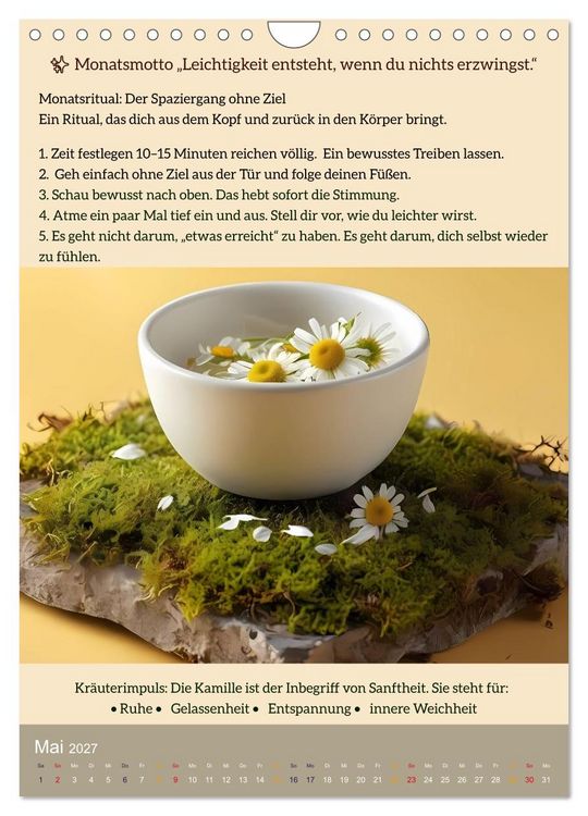 Produktbild: ALLTAGSMAGIE Ein Jahr voller kleiner Rituale (Wandkalender 2027 DIN A4 hoch), CALVENDO Monatskalender