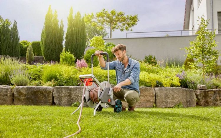 Produktbild: GARDENA 18550-20 CleverRoll L Easy Metall Schlauchwagen 1 St. Silber