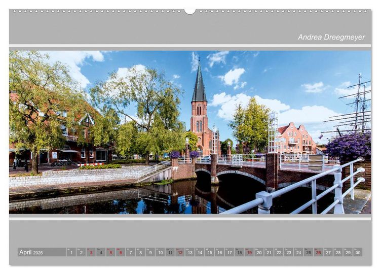 Produktbild: Papenburg-Panorama (Wandkalender 2026 DIN A2 quer), CALVENDO Monatskalender