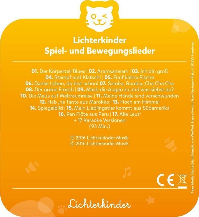 Produktbild: tigercard - Lichterkinder: Spiel und Bewegungslieder