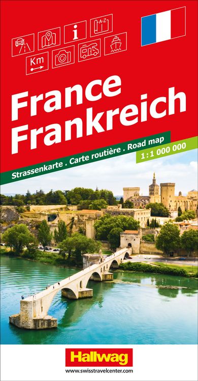 Produktbild: Hallwag Strassenkarte Frankreich 1:1 Mio.