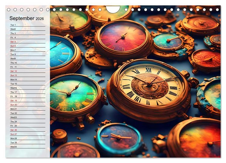 Produktbild: The abstract world of timepiece (Wall Calendar 2026 DIN A4 landscape), CALVENDO 12 Month Wall Calendar