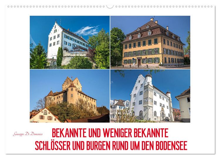 Produktbild: Bekannte und weniger bekannte Schl&ouml;sser und Burgen rund um dem Bodensee (Wandkalender 2026 DIN A2 quer), CALVENDO Monatskalender