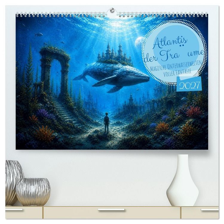Produktbild: Atlantis der Träume - Magische Unterwasserwelten voller Fantasie (hochwertiger Premium Wandkalender 2027 DIN A2 quer), Kunstdruck in Hochglanz