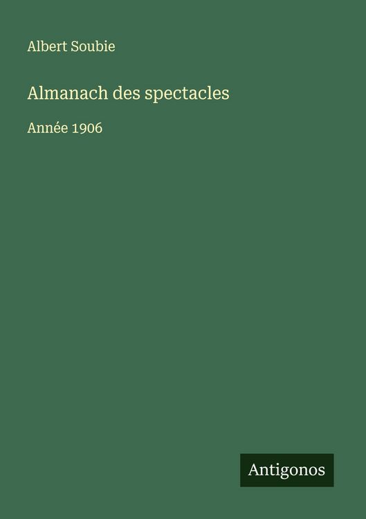 Produktbild: Almanach des spectacles