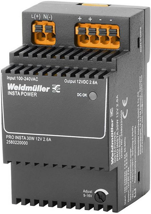 Produktbild: Weidm&uuml;ller 2580220000 Schaltnetzger&auml;t 12 V/DC 2.6A 30W Inhalt 1St.