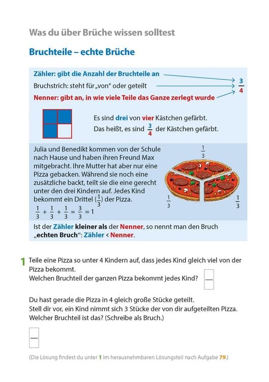 Produktbild: Bruchrechnen ab 6. Klasse, A5-Heft