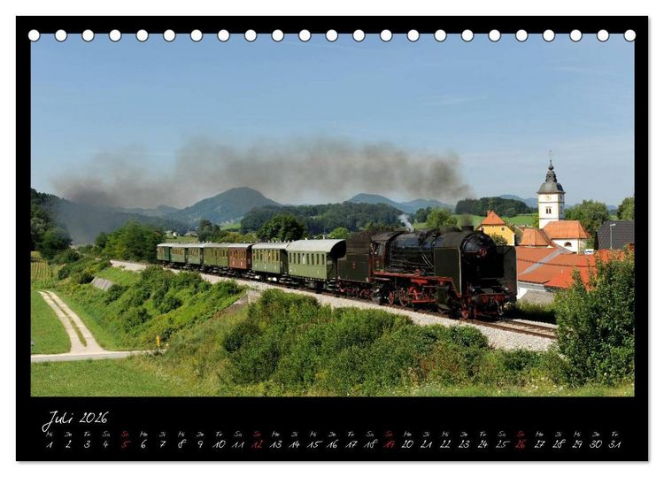Produktbild: Mit Volldampf durch Mitteleuropa (Tischkalender 2026 DIN A5 quer), CALVENDO Monatskalender