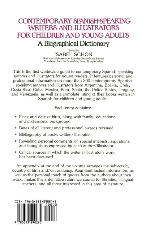 Produktbild: Contemporary Spanish-Speaking Writers and Illustrators for Children and Young Adults