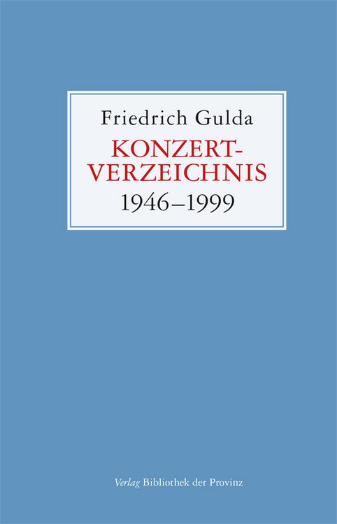 Produktbild: Konzertverzeichnis