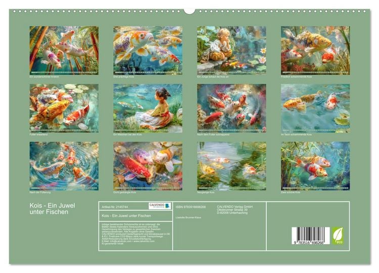 Produktbild: Kois - Ein Juwel unter Fischen (hochwertiger Premium Wandkalender 2026 DIN A2 quer), Kunstdruck in Hochglanz