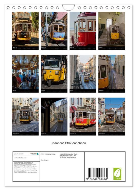 Produktbild: Lissabons Stra&szlig;enbahnen (Wandkalender 2026 DIN A4 hoch), CALVENDO Monatskalender