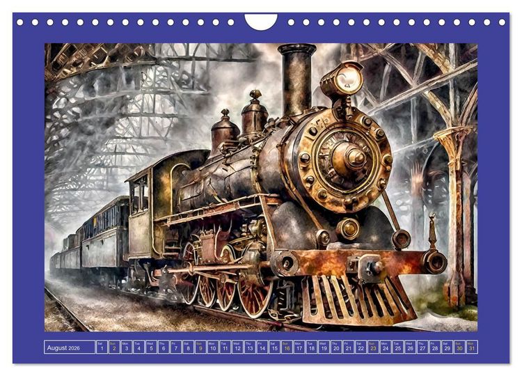 Produktbild: Steampunk power on ground, water, air and space (Wall Calendar 2026 DIN A4 landscape), CALVENDO 12 Month Wall Calendar
