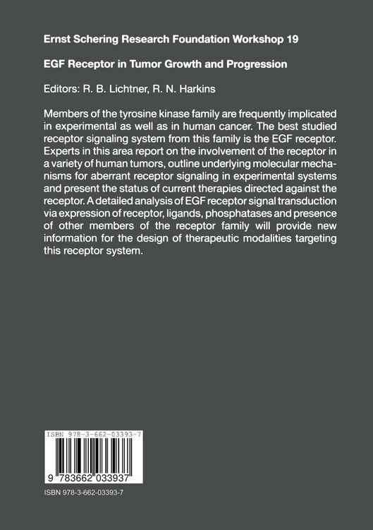 Produktbild: EGF Receptor in Tumor Growth and Progression