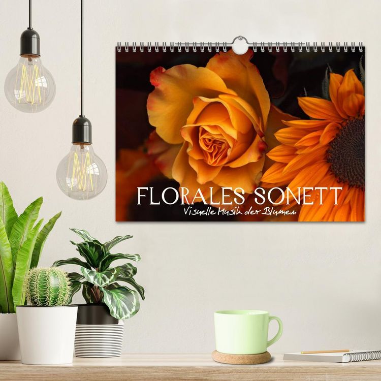 Produktbild: Florales Sonett - Visuelle Musik der Blumen (Wandkalender 2026 DIN A4 quer), CALVENDO Monatskalender