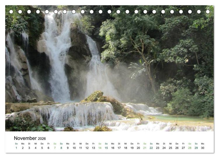 Produktbild: Laos - Die Perle S&uuml;dostasiens (Tischkalender 2026 DIN A5 quer), CALVENDO Monatskalender