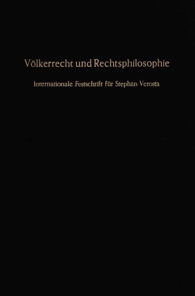 Produktbild: V&ouml;lkerrecht und Rechtsphilosophie.