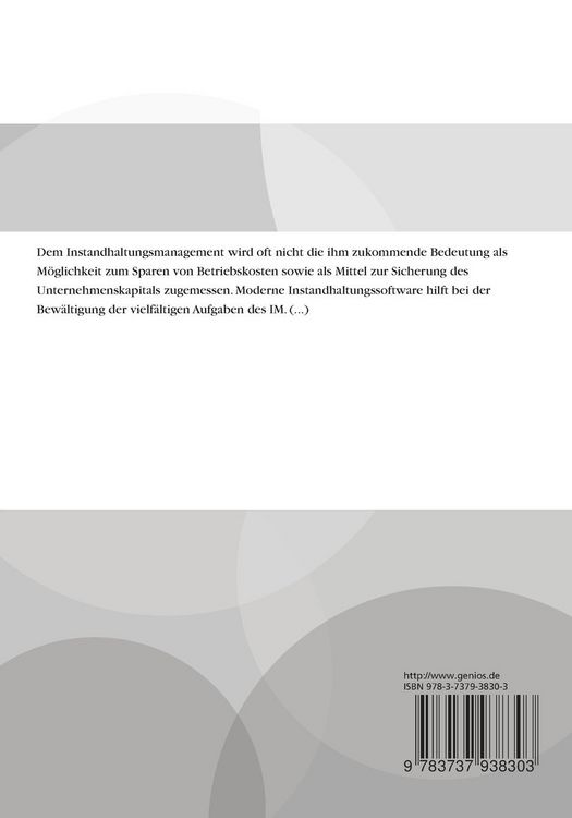 Produktbild: Mit Instandhaltungsmanagement Kosten sparen