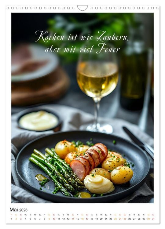 Produktbild: Coole Spr&uuml;che f&uuml;r Gourmets (Wandkalender 2026 DIN A3 hoch), CALVENDO Monatskalender